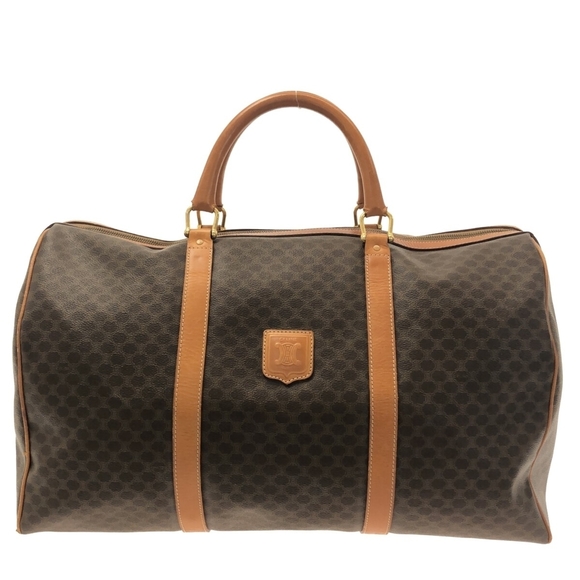 Celine Macadam Pattern Boston Bag Brown - Picture 1 of 12
